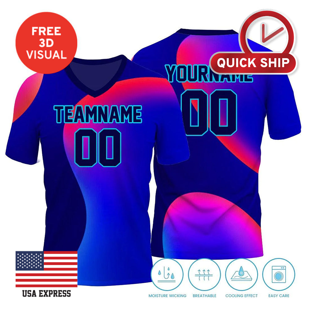 150GSM Mesh Jersey Short Sleeve V Neck (Full Dye Sublimation)#USA500001