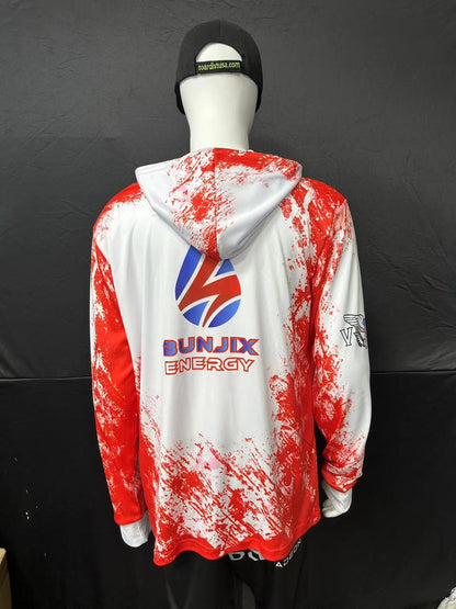 150GSM Mesh Jersey Long Sleeve Hoodie T-shirt (Full Dye Sublimation)#USA500039