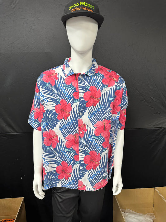 150GSM Mesh Sport Polo Shirt Full Button (Full Dye Sublimation) #USA500074