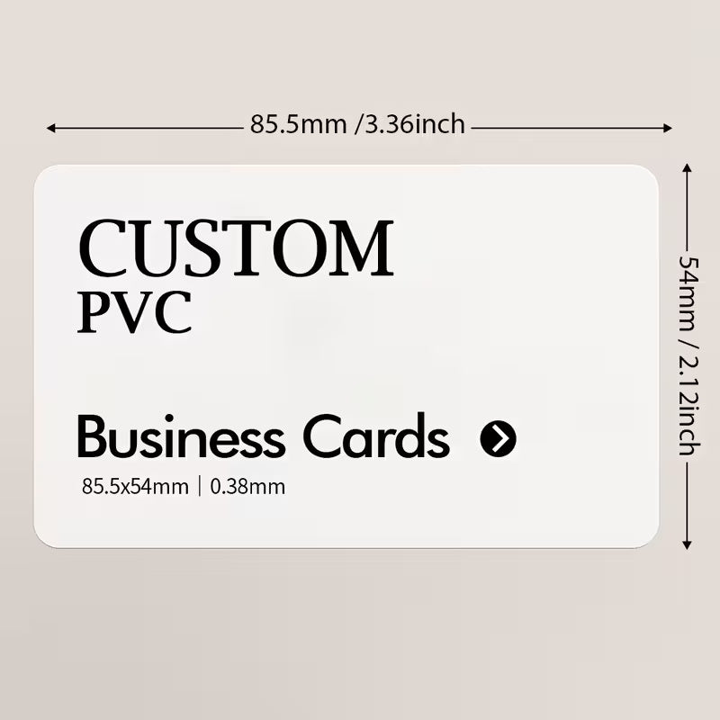 200pcs Custom Business Cards PVC Waterproof