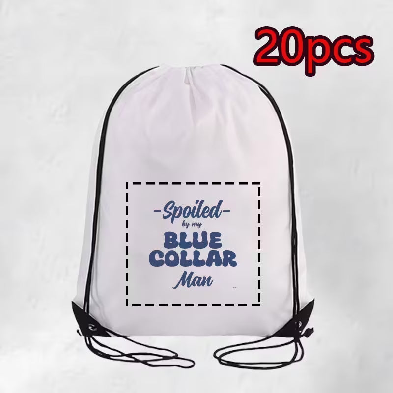 20pcs Customizable Drawstring Backpacks