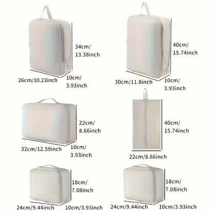 6pcs Personalized Travel Storage Bag Set