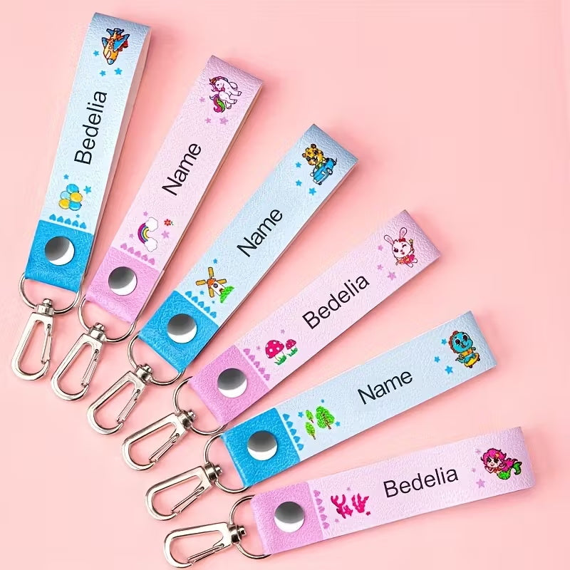 Custom Name Sticker Cartoon Hanging Buckle Hanging Key Chain