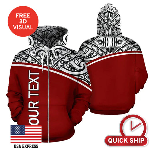 Full Zipper Hoodie (Full Dye Sublimation) #USA500025
