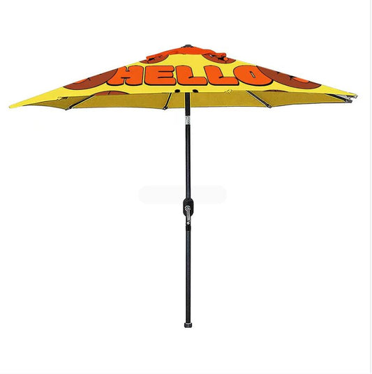9' Outdoor Aluminum Patio Umbrella (Dye-Sublimation)