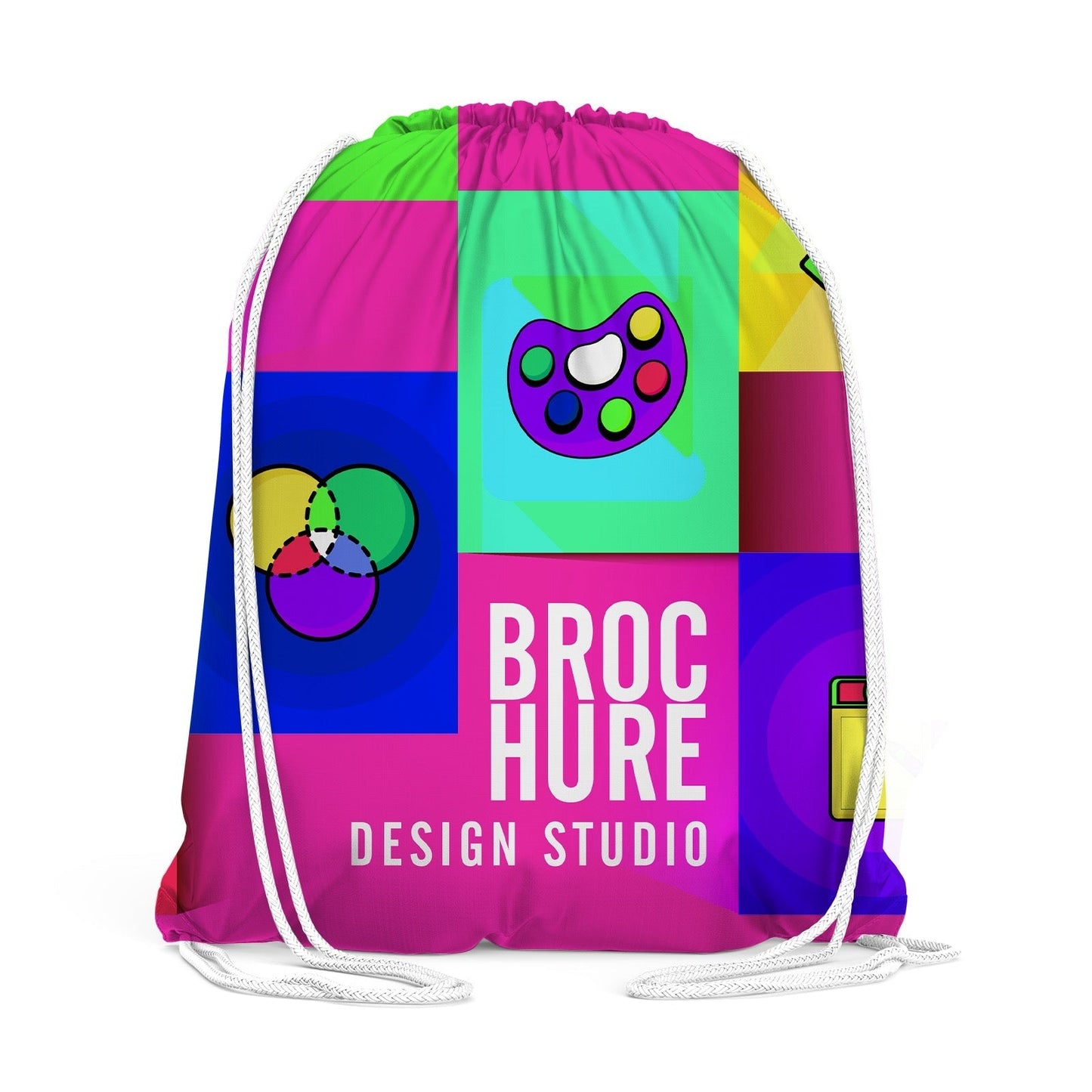 Drawstring Sling Bag (Dye Sublimated) #500027