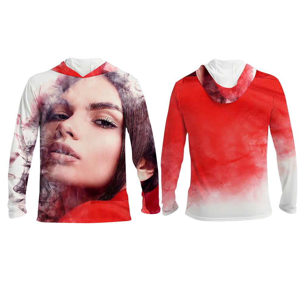 Long Sleeve Hoodie T-shirt (Full Dye Sublimation)#500039