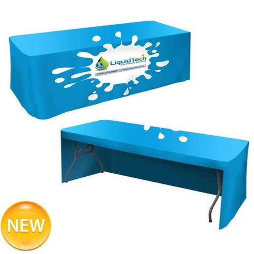 Premium Fitted Table Cover  (Full-Color Dye Sublimation, Full Bleed)